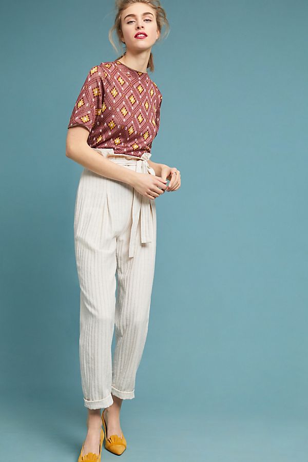 Slide View: 1: Diamond Intarsia Pullover