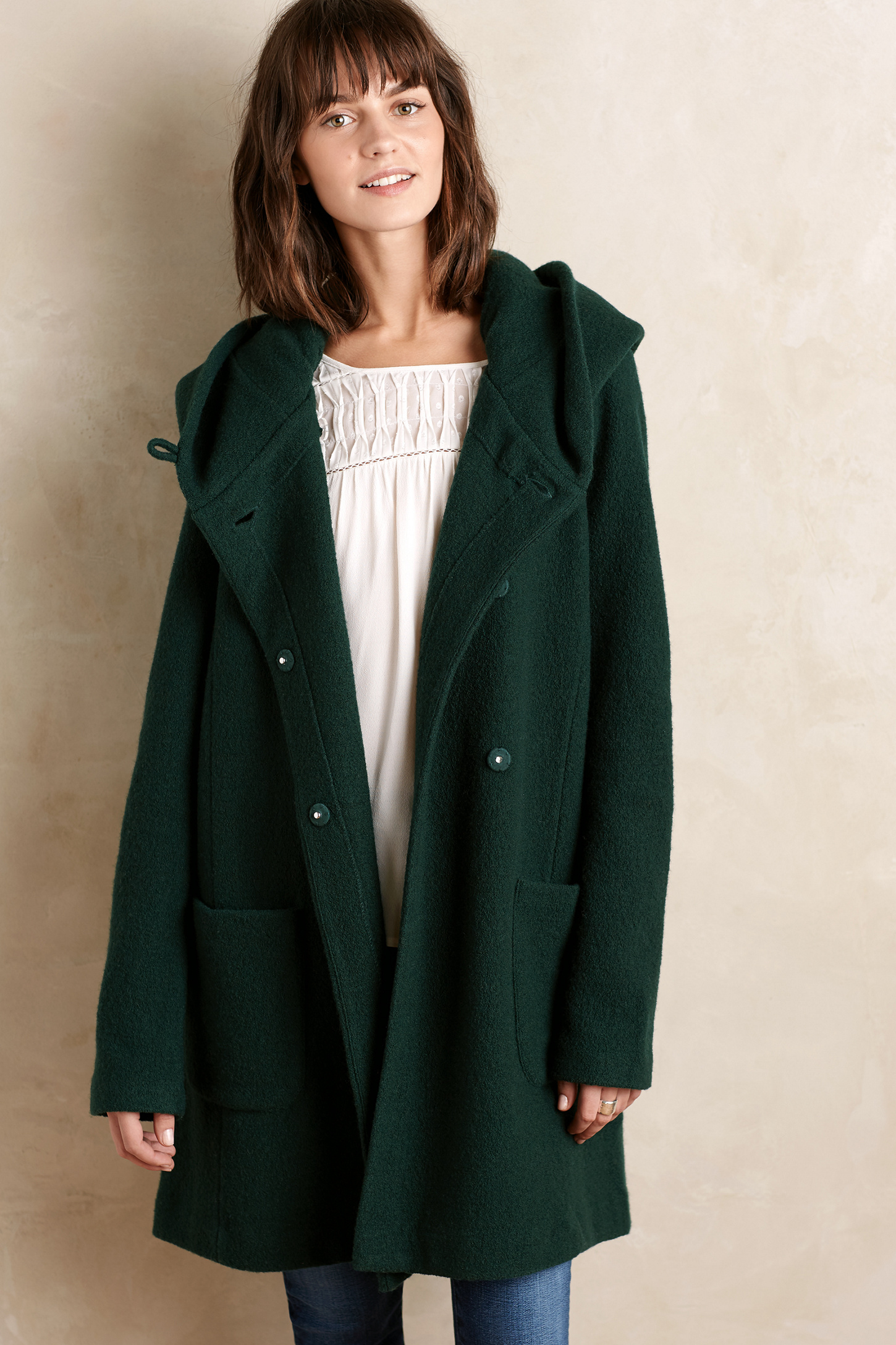 women's boiled wool sweater jacket