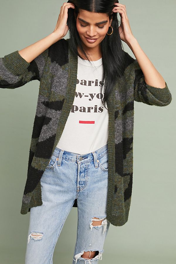 Slide View: 1: Camo Cardigan