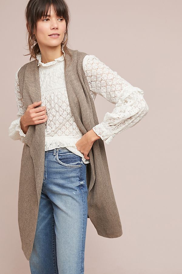 Slide View: 1: Ribbed Sweater Vest