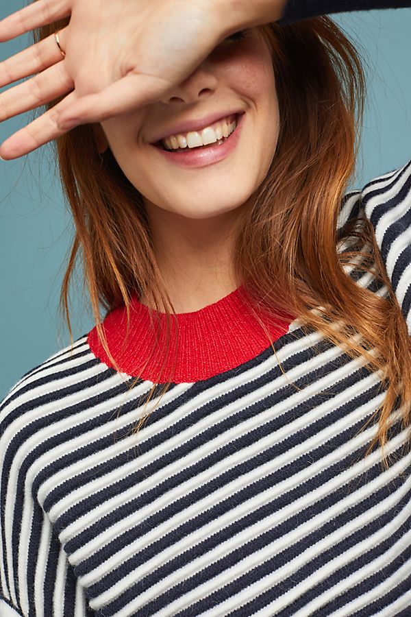 Slide View: 1: Seaport Striped Sweater