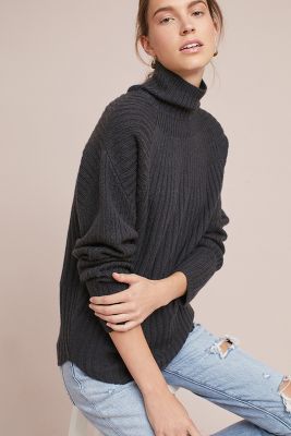 anthropologie funnel neck sweater