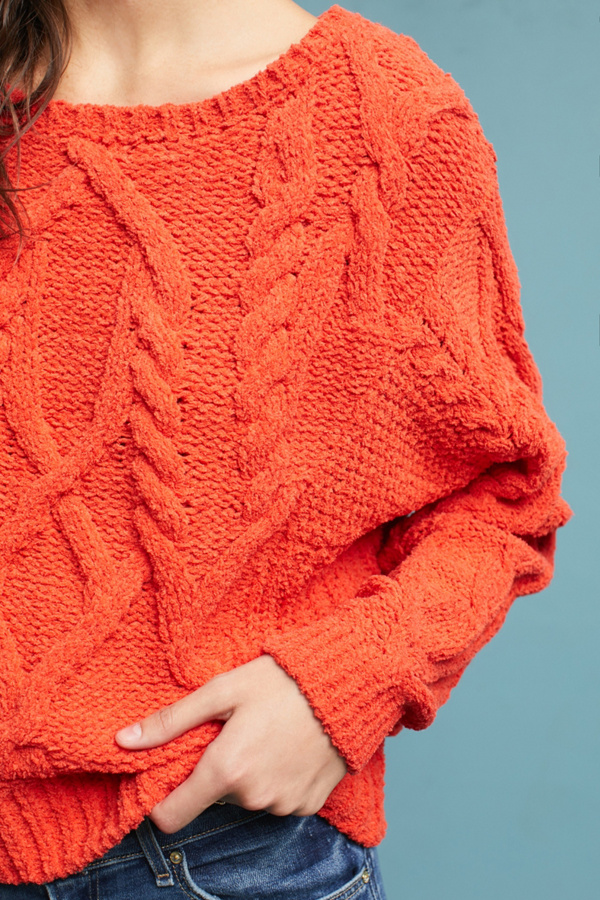 Chenille Pullover - Grey Melange