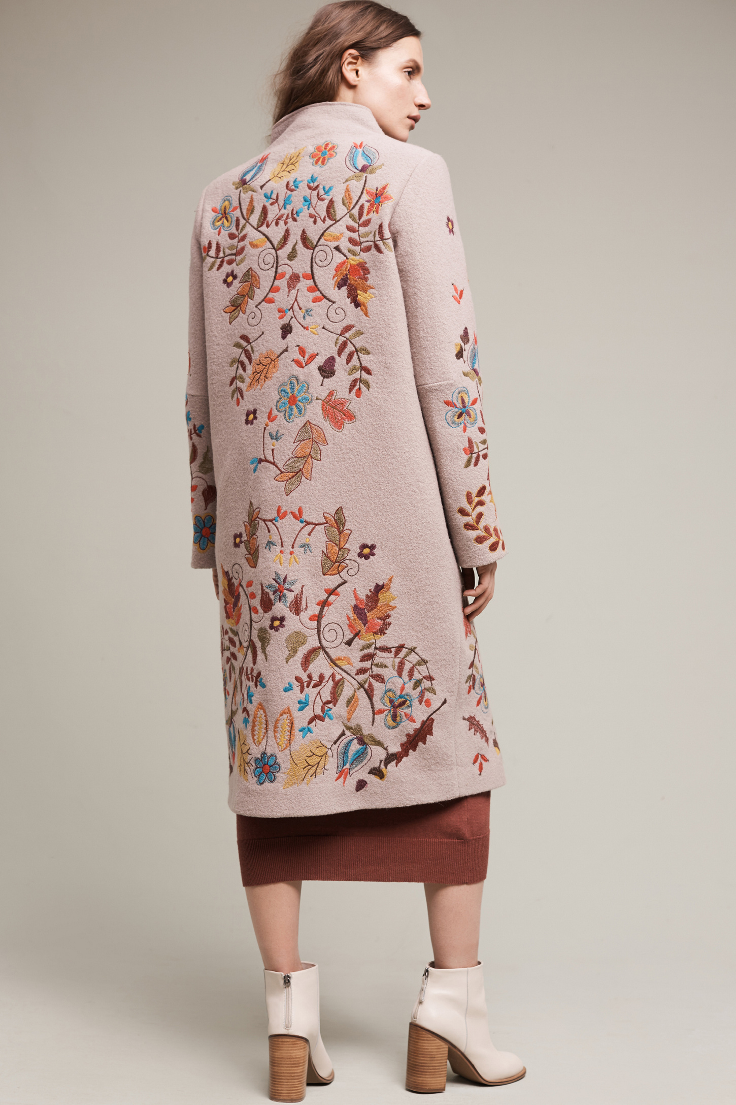 Aberdeen Embroidered Sweater Coat Anthropologie