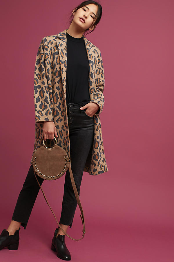 Slide View: 1: Cheetah Jacquard Jacket