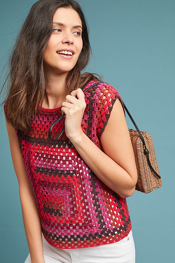 Slide View: 1: Roches Crocheted Tank