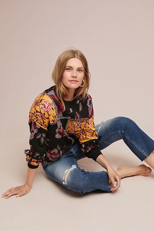 Slide View: 1: Tabatha Patchwork Sweater