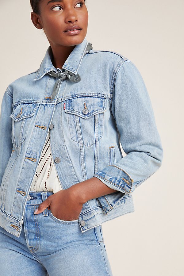 Slide View: 1: Levi's Ex-Boyfriend Denim Trucker Jacket