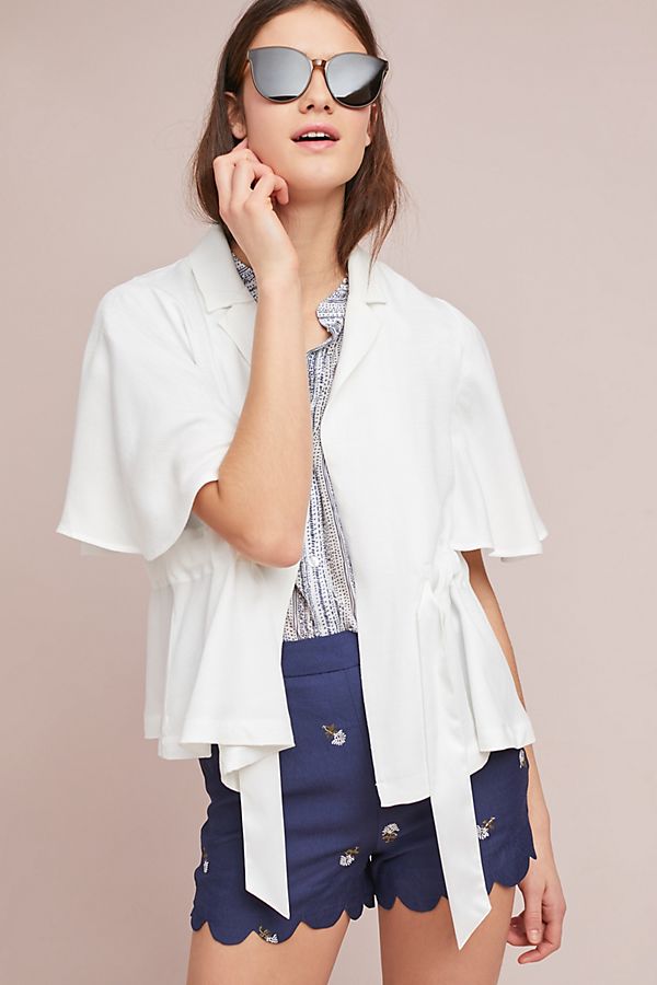 Slide View: 1: Cinched Kimono Blazer
