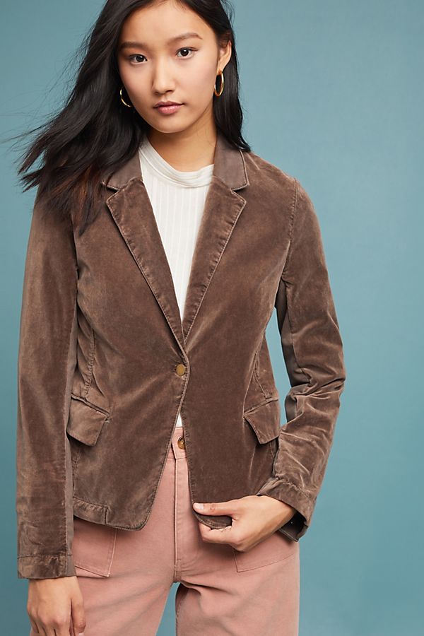 Slide View: 1: Galleria Velvet Blazer