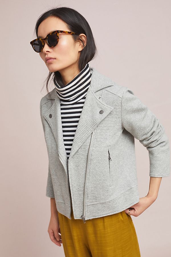 Slide View: 1: Freeway Textured Moto Jacket