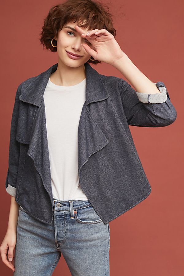 Slide View: 1: Cropped Trench Jacket