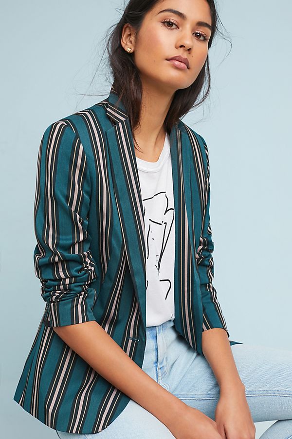 Slide View: 1: Tailored Stripe Blazer