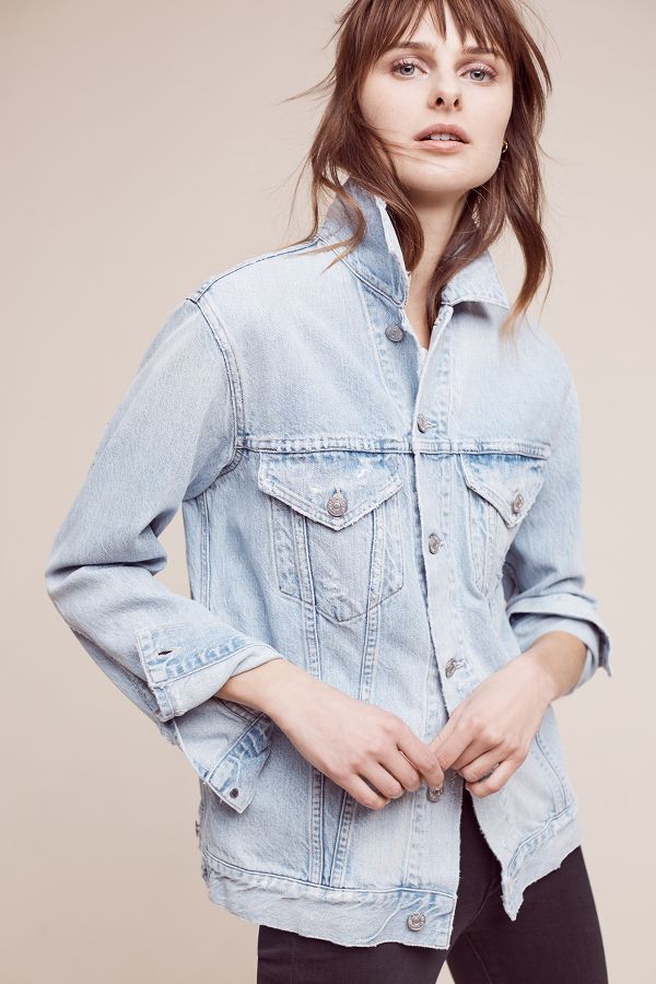 Citizens of Humanity Embroidered Denim Jacket | Anthropologie