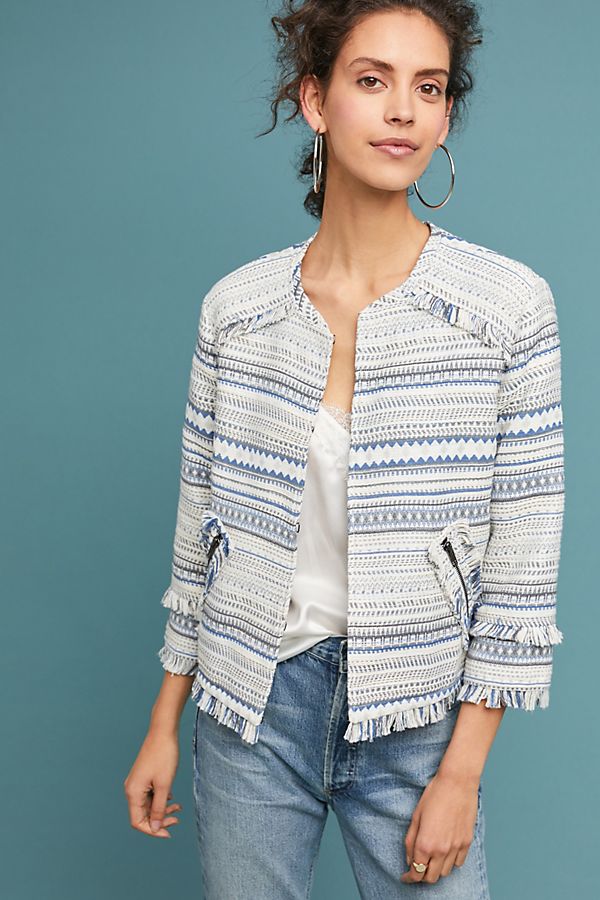 Slide View: 1: Bea Textured Stripe Jacket