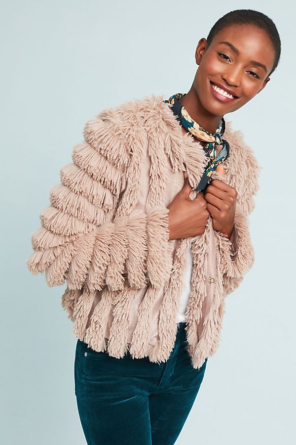 Slide View: 1: Faux Fur Jacket