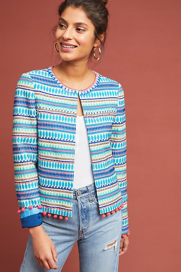 Slide View: 1: Bizet Striped Jacket