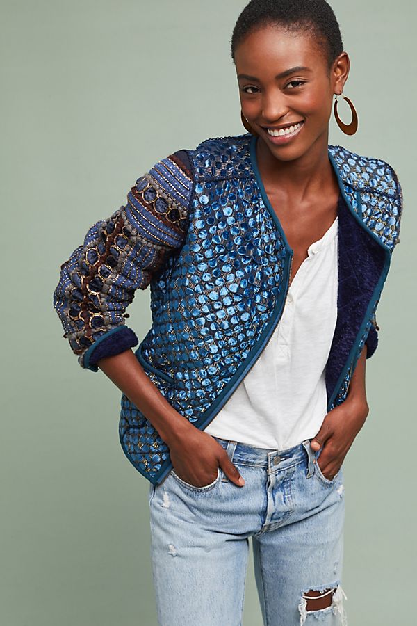 Slide View: 1: Carissa Textured Jacket
