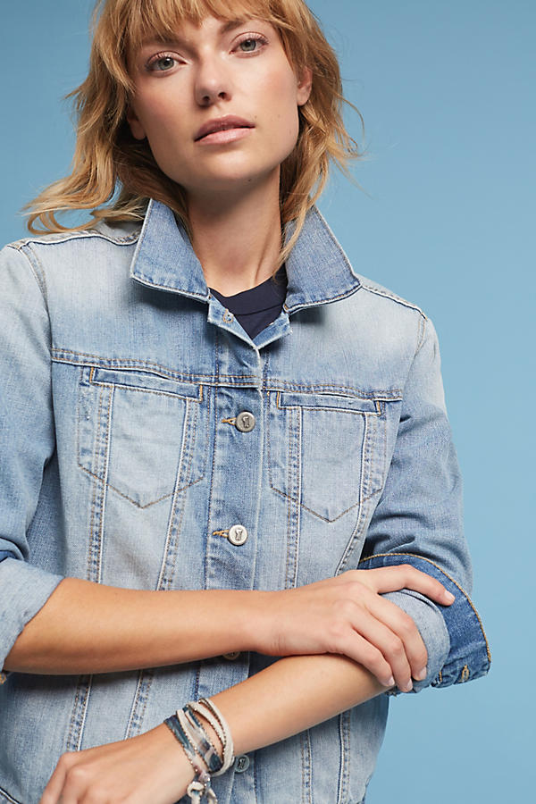 Slide View: 1: Pilcro Indigo Denim Boyfriend Jacket