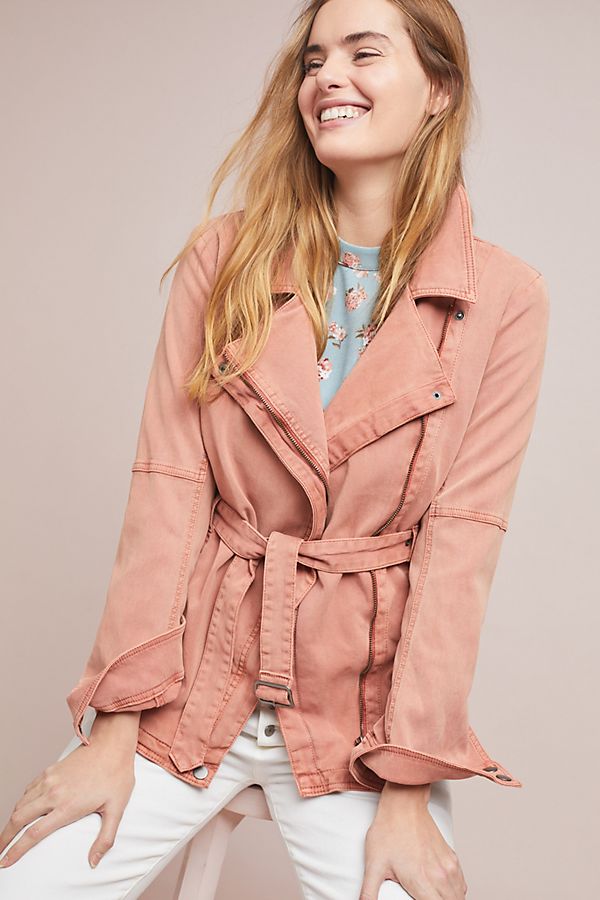Slide View: 1: Everyday Belted Moto Jacket