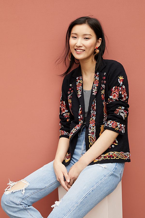 Slide View: 1: Ellen Embroidered Blazer