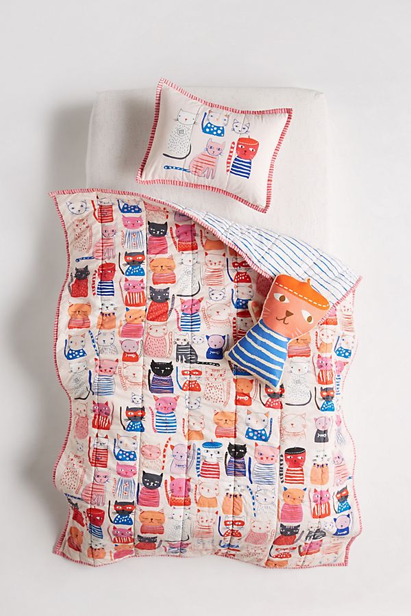 Slide View: 4: Carolyn Gavin Cat Collective Kids Quilt