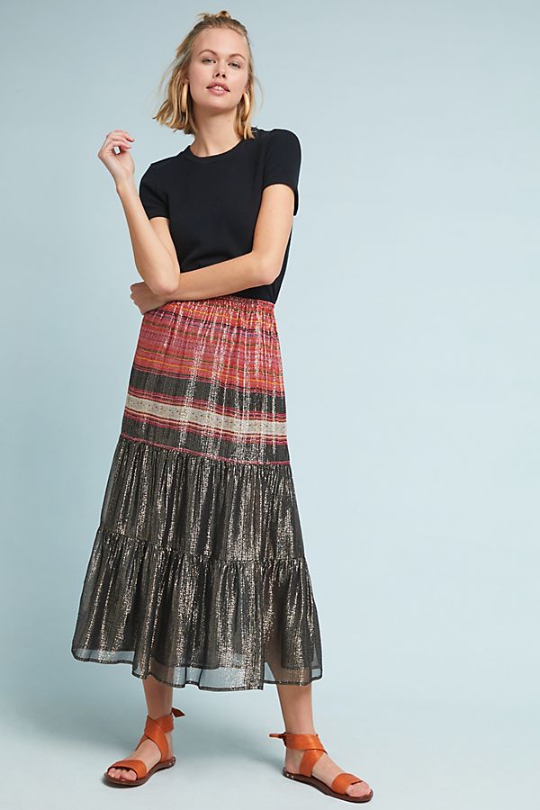 Slide View: 1: Daramone Metallic Skirt