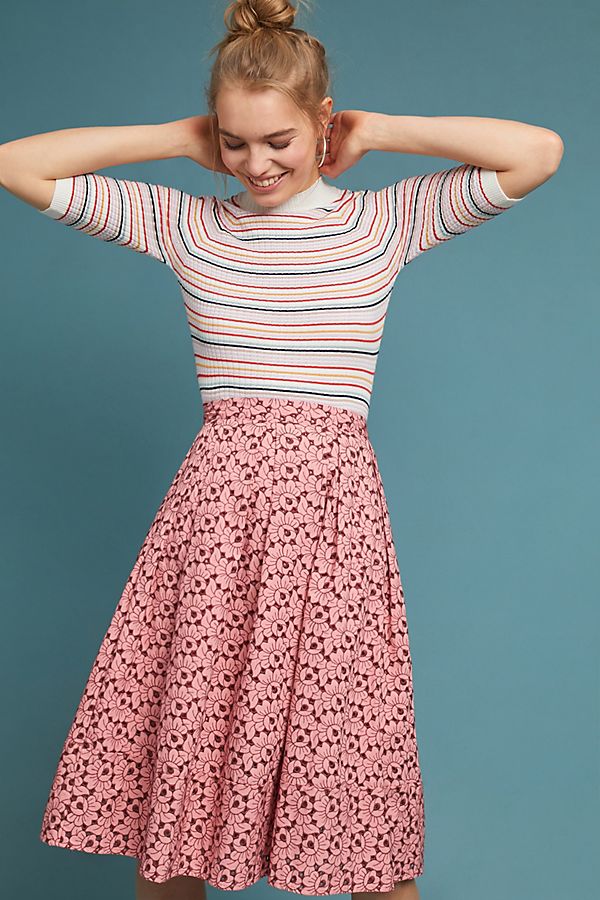 Slide View: 1: Gardenia Pleated Skirt
