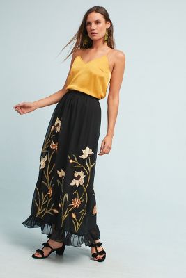 anthropologie long skirt