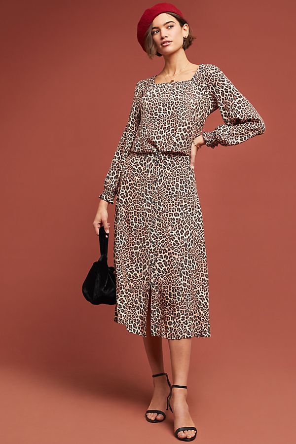 Slide View: 1: Eva Leopard Skirt