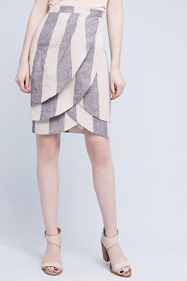 Slide View: 2: Linen Tulip Skirt