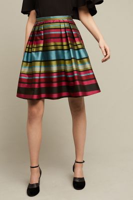 Striped Taffeta Skirt | Anthropologie