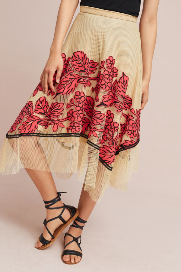 netted maxi skirt