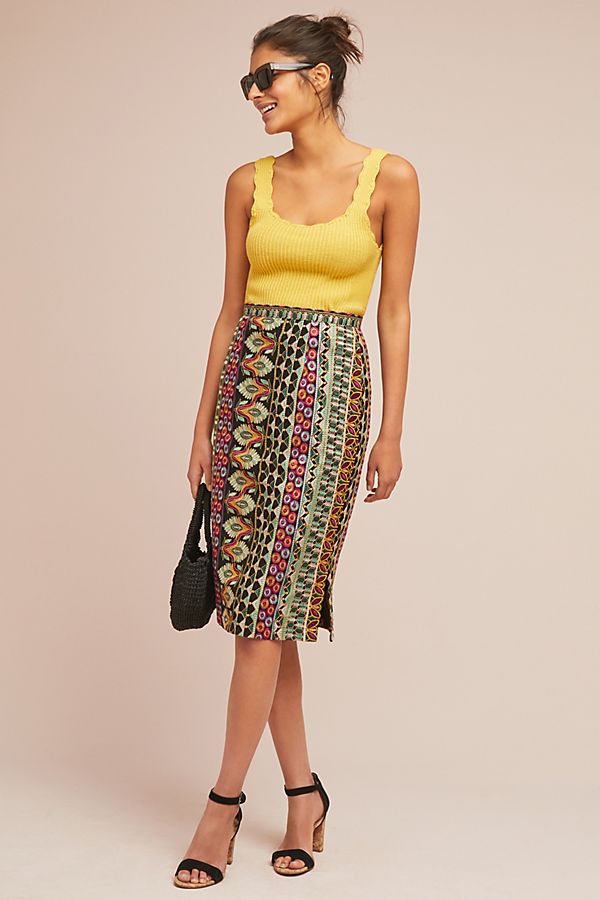 Slide View: 1: Moroccan Nights Pencil Skirt