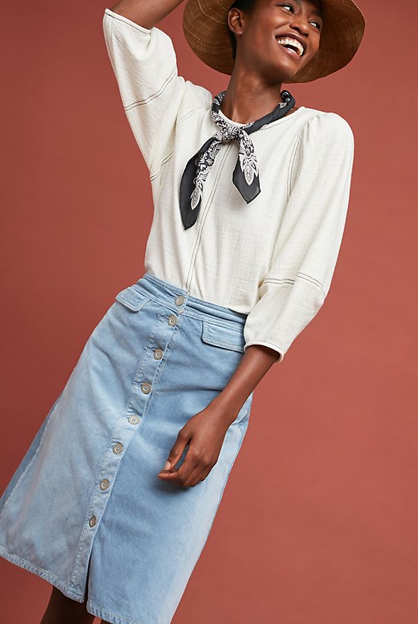 Slide View: 1: Corduroy Skirt