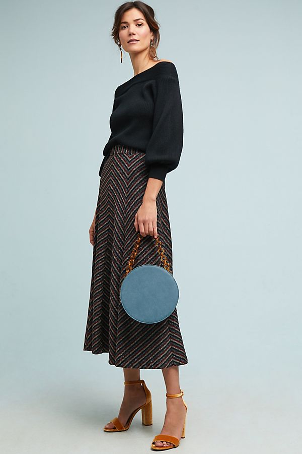 Slide View: 1: Chevron Shine Skirt
