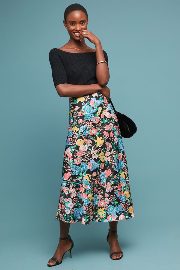 Florence Bias Midi Skirt