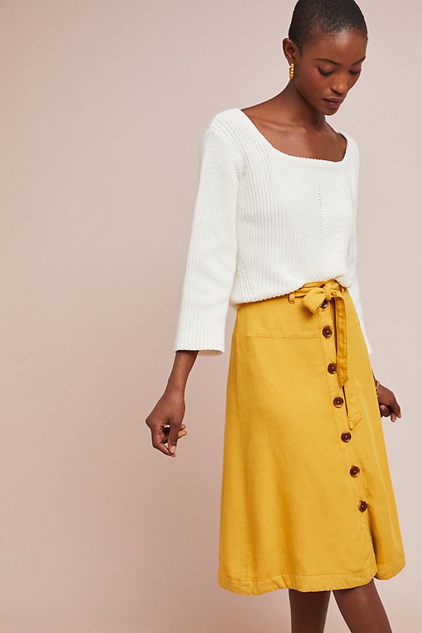 Slide View: 1: Buttondown Chino Skirt