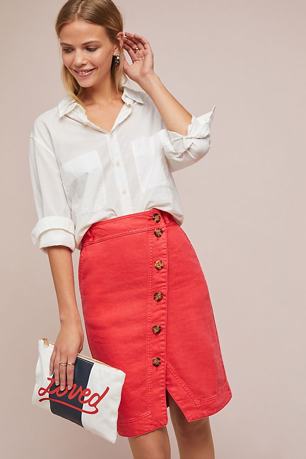 Slide View: 1: Buttondown Pencil Skirt