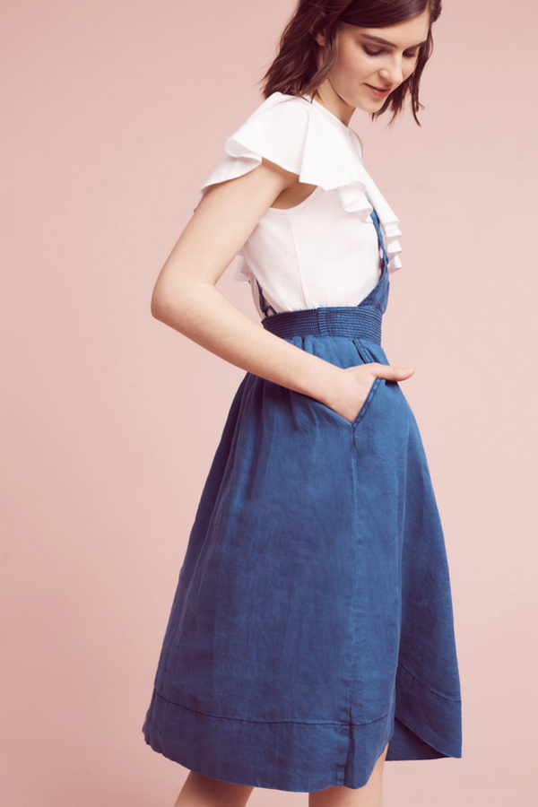 Linen Jumper Skirt Anthropologie