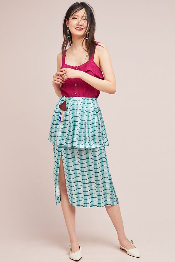 Slide View: 1: Silk Waves Skirt