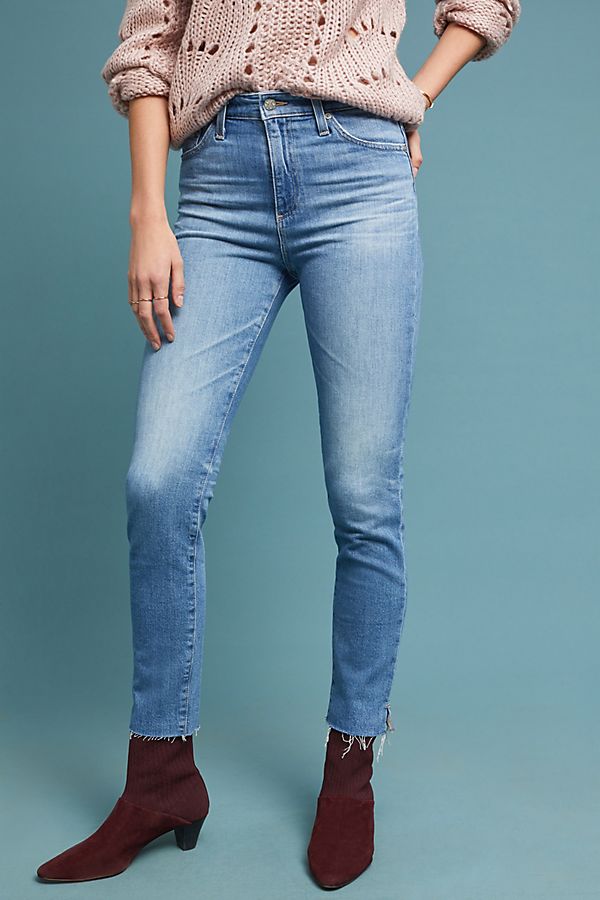 Slide View: 3: AG The Sophia Ultra High-Rise Skinny Ankle Jeans