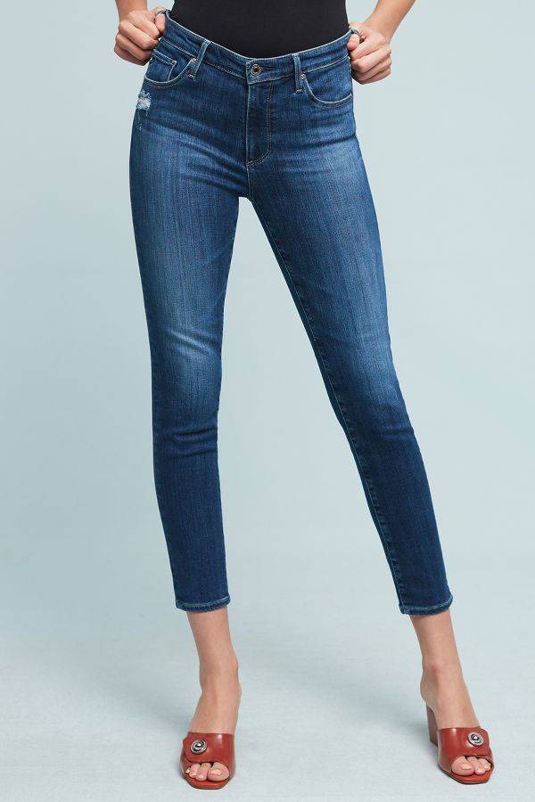 AG The Stevie Mid-Rise Skinny Cropped Jeans | Anthropologie