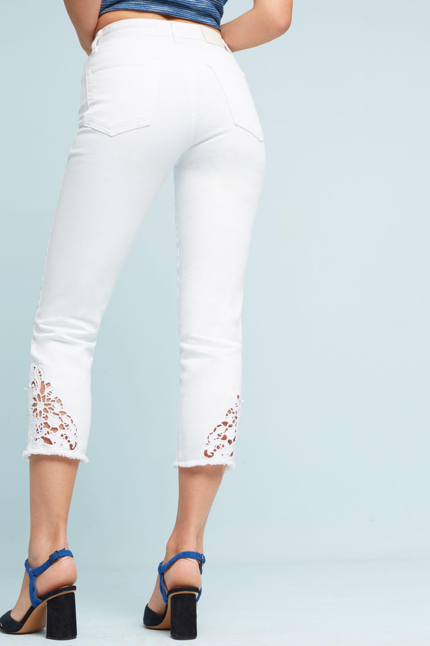 Joe's Debbie Ultra High-Rise Skinny Embroidered Jeans | Anthropologie