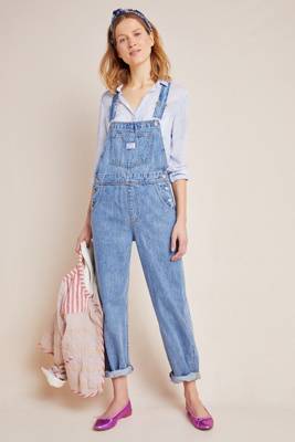 Levi's Vintage Denim Overalls In Blue