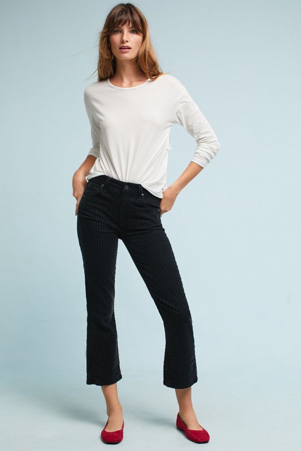 Paige Colette Low-Rise Cropped Flare Jeans | Anthropologie