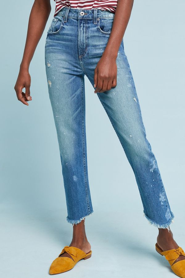 Paige Jacqueline High-Rise Straight Jeans | Anthropologie