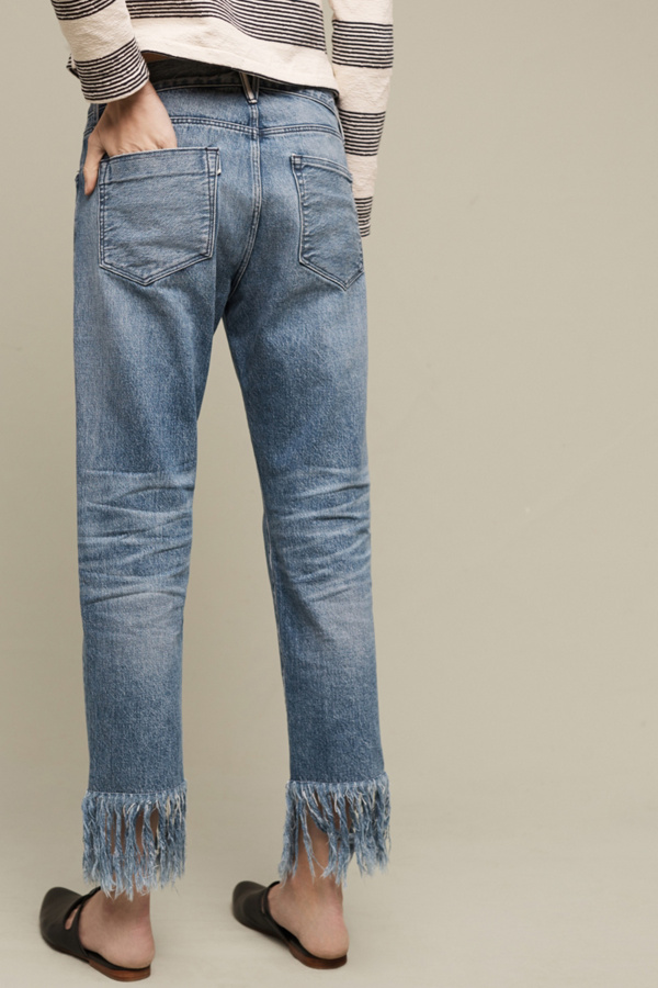 3x1 NYC WM3 HighRise Straight Cropped Fringe Jeans Anthropologie