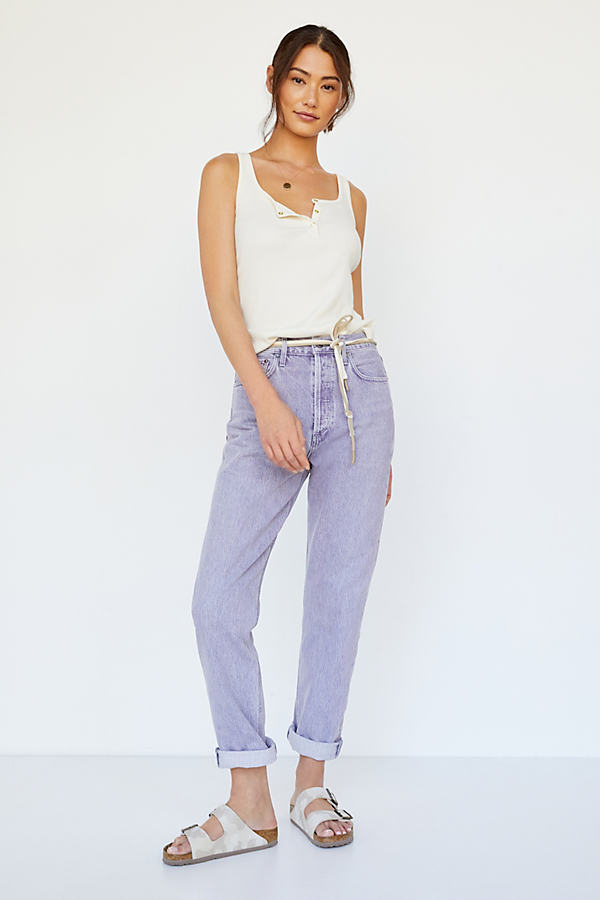 Agolde '90s Pinch-waist Straight Jeans In Purple