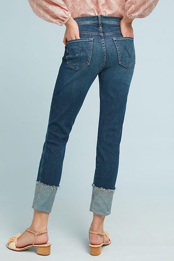 Mother The Ponyboy High-Rise Cuffed Fray Jeans | Anthropologie